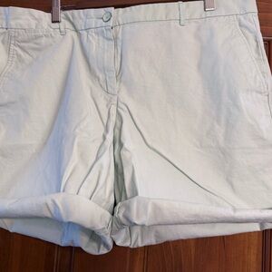 GAP Light Mint Cuffed Bermuda Shorts